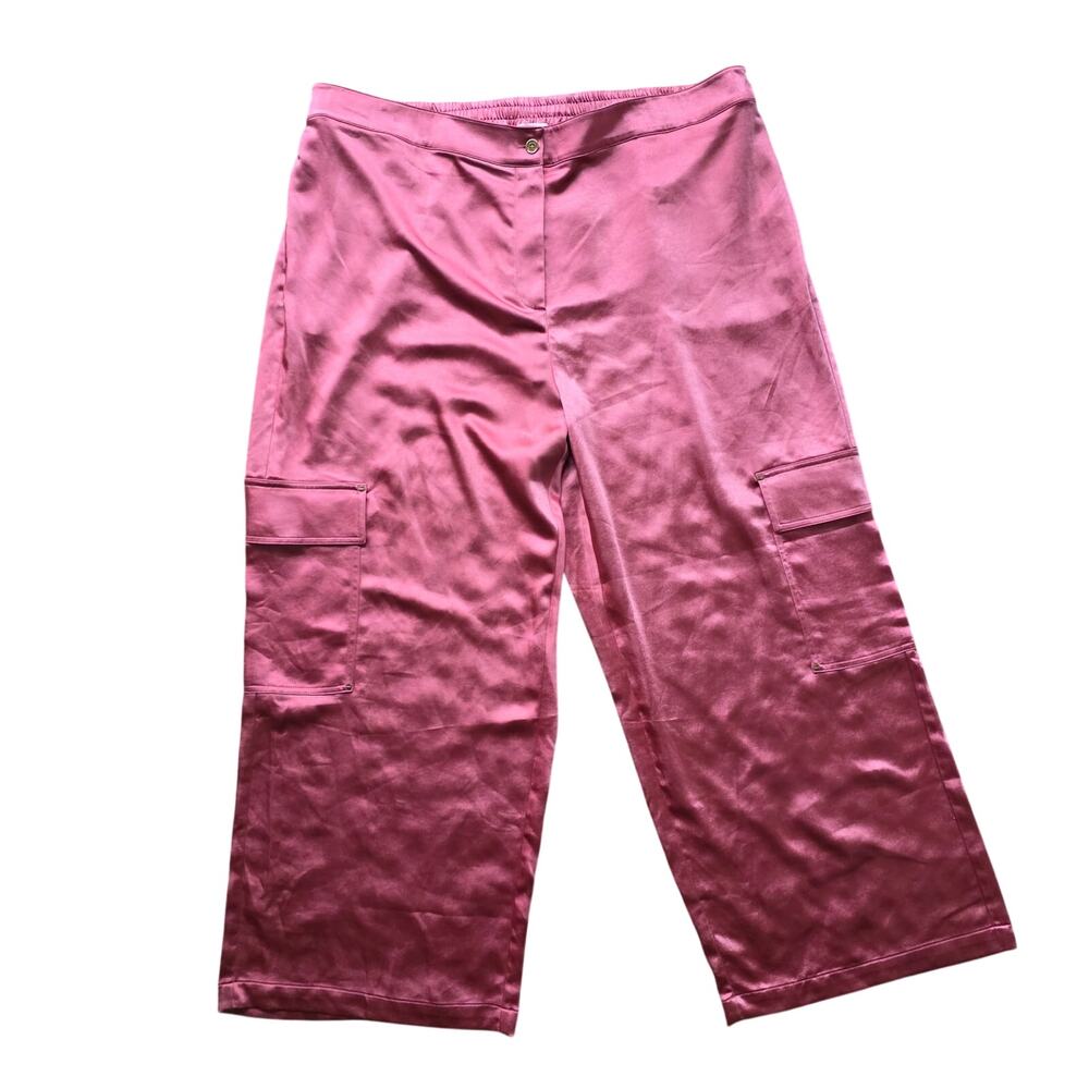 Michael Michael Kors Women’s 2x Dusty Rose satin cargo pants